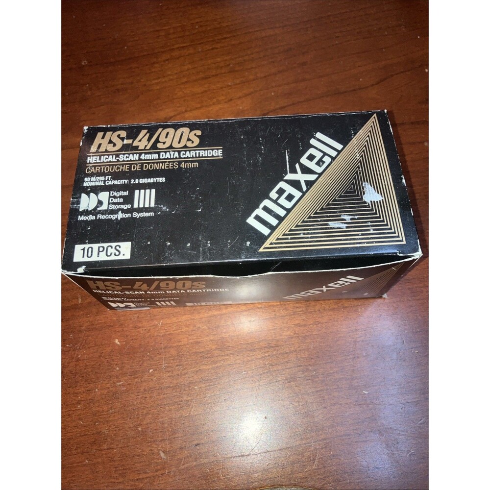 Maxell HS-4/90s Helical-Scan 4mm Data Cartridge Tape for DDS/DAT New (Lot of 10)